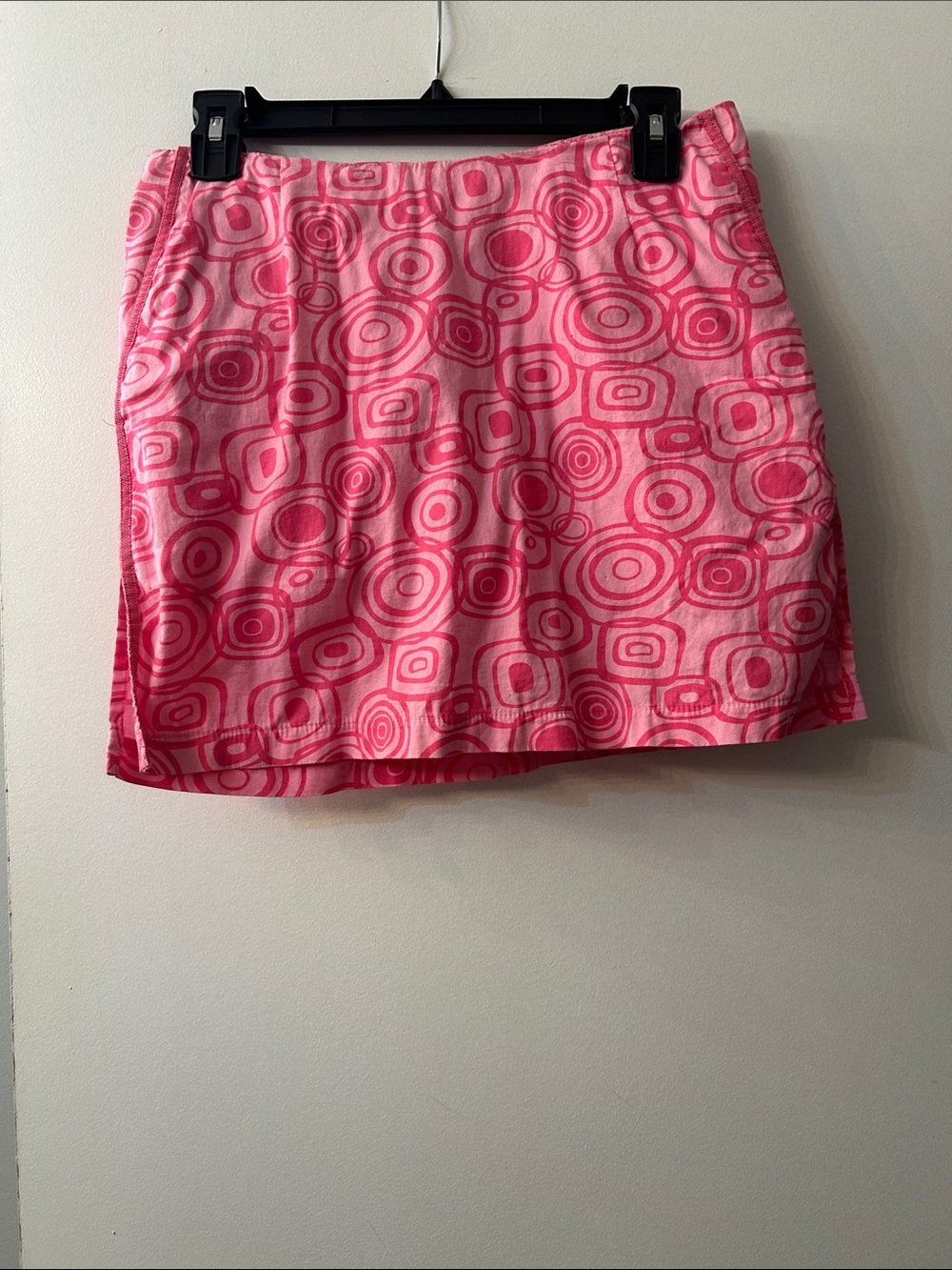 Pink Geometric Print Golf Skort